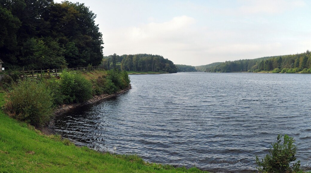 Kennick Reservoir on eastern Dartmoor as seen from the western edge of the dam.
