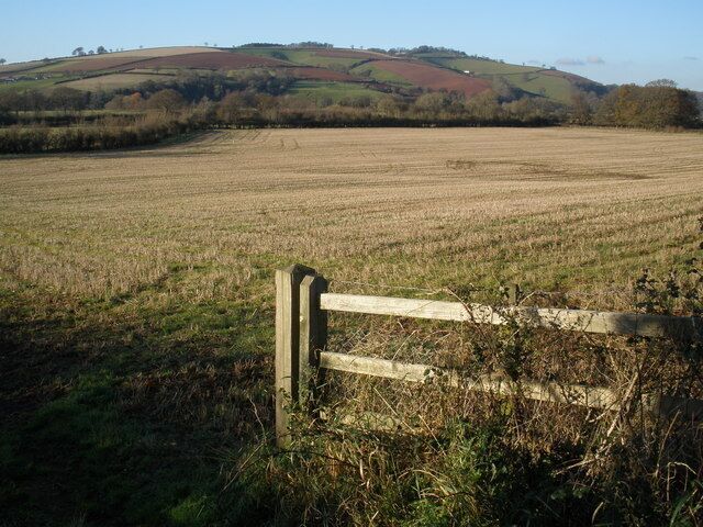 Stubble field, north of Up Exe