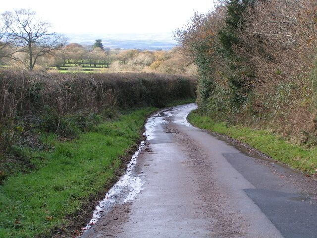 Downhill to Woodbury Salterton