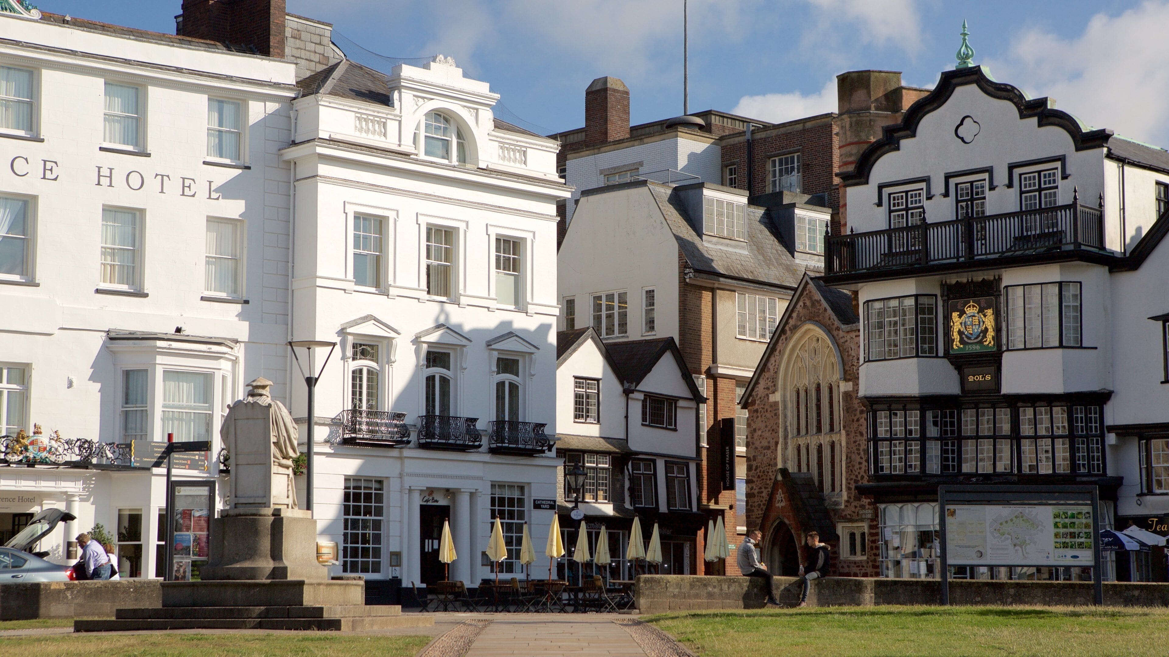 Exeter which includes heritage architecture and a small town or village