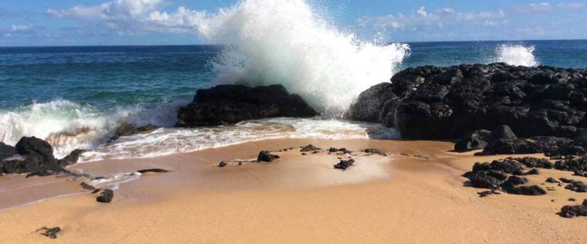 Secret beach (near Secret Pools) on Kauai