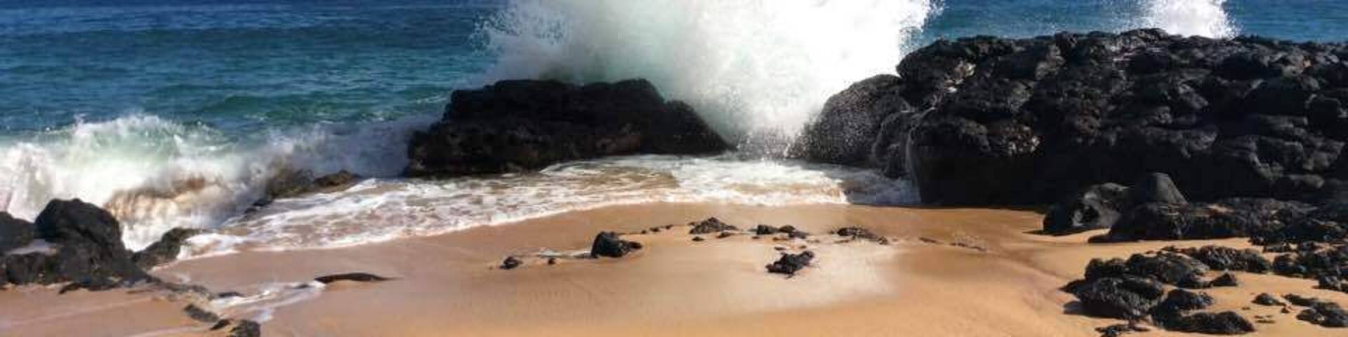 Secret beach (near Secret Pools) on Kauai