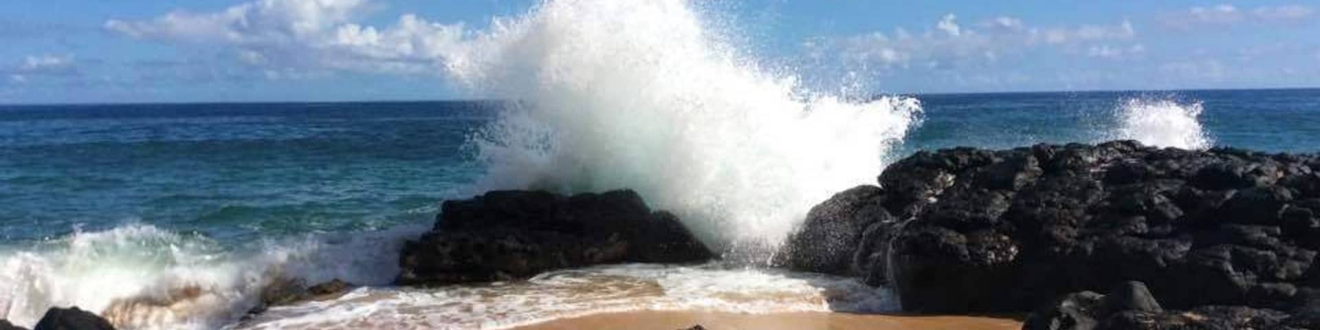 Secret beach (near Secret Pools) on Kauai