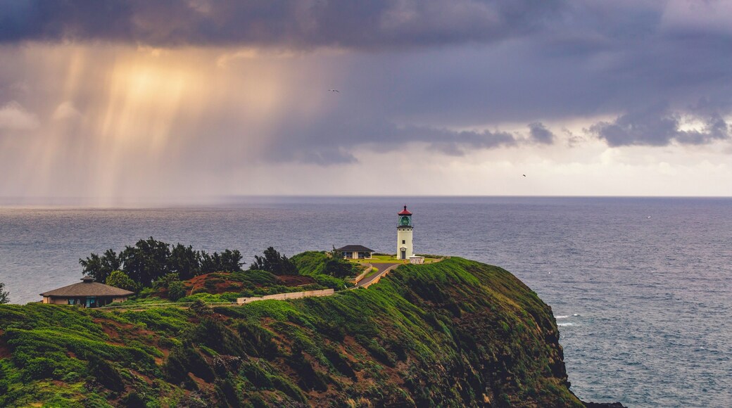 Passing showers at Kilauea Lighthouse