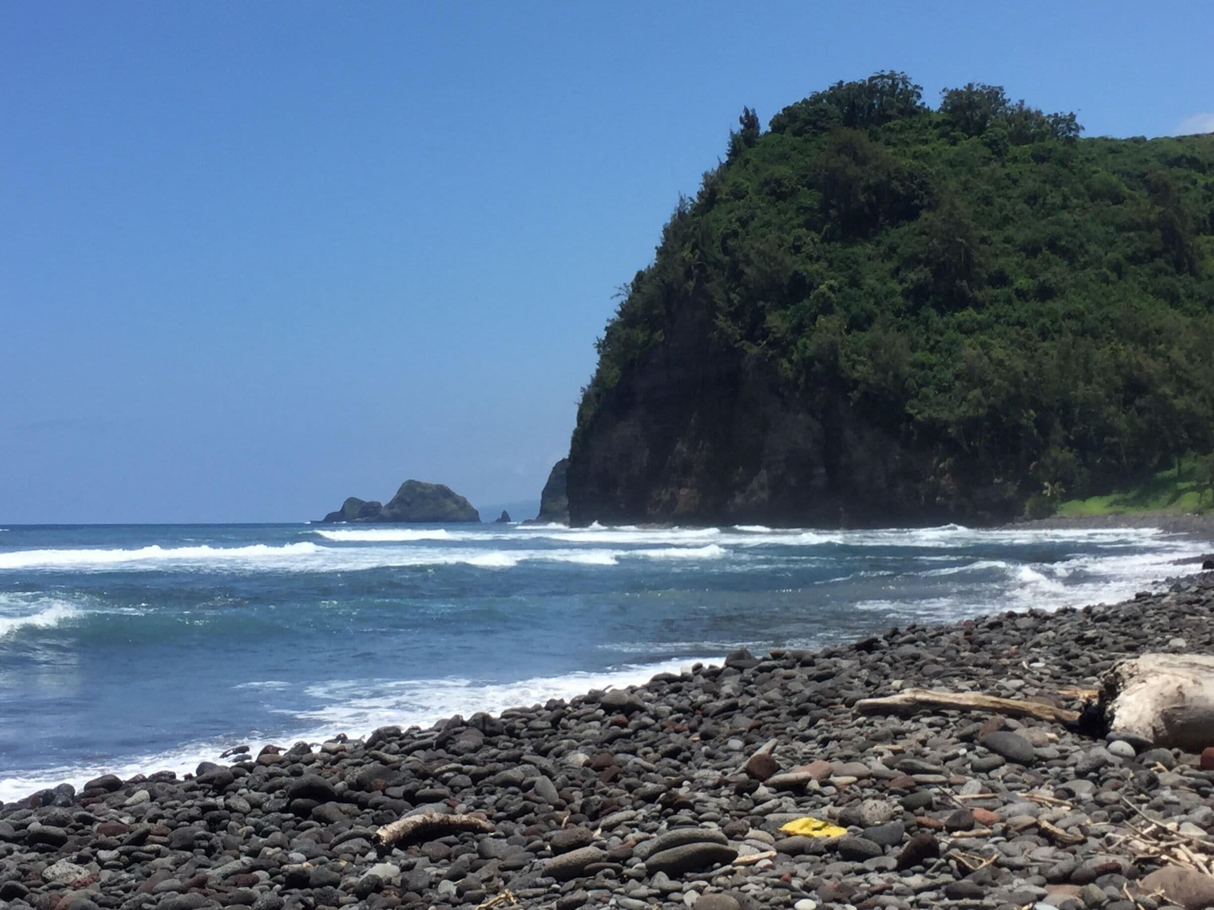 A beautiful black sand beach where Kamehameha played in his youth. Easy trail down but wear shoes and take water. 