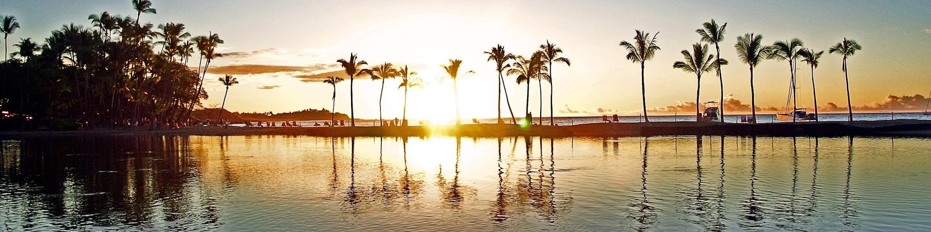 Sunset on the beach.