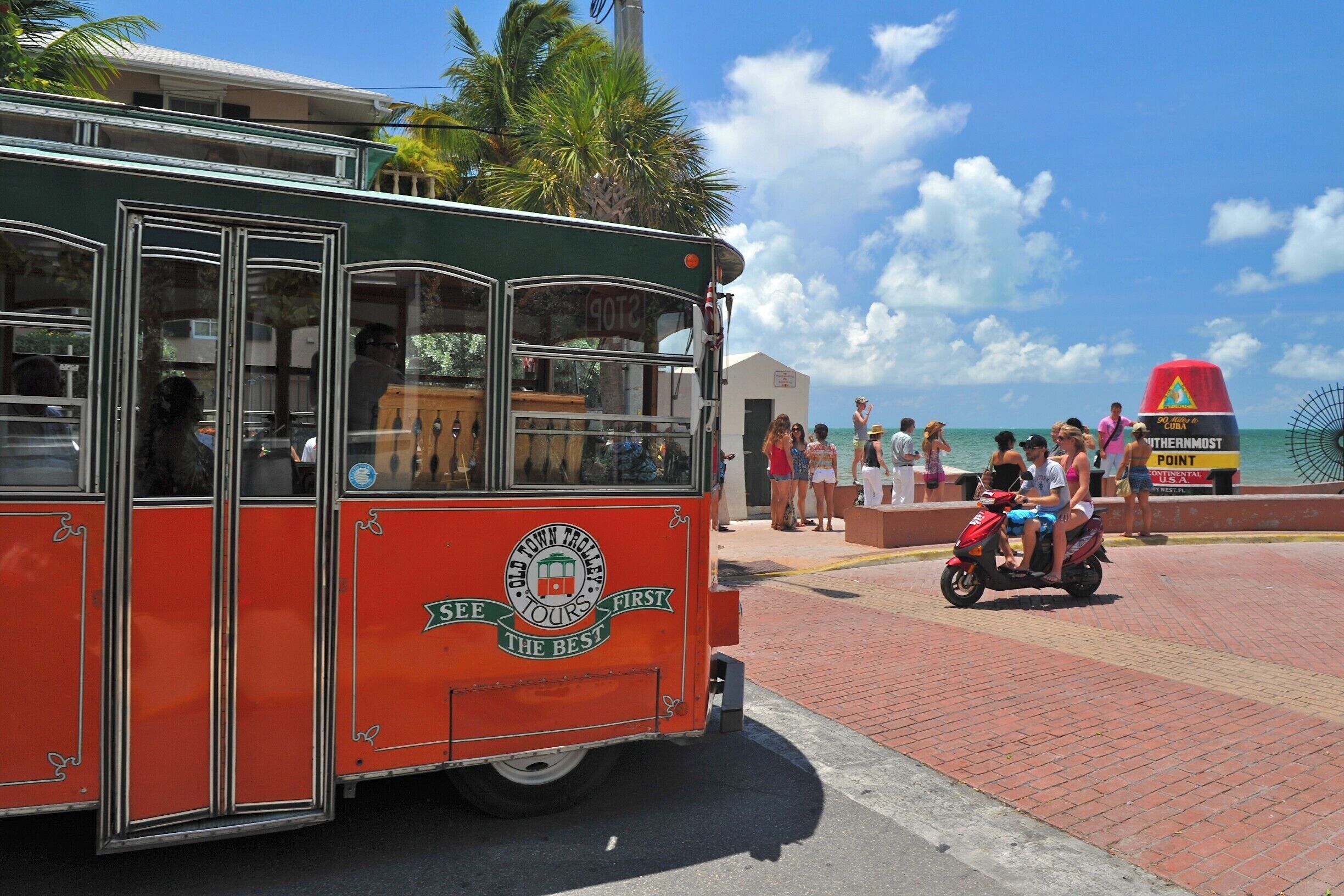 Hopped off the Old Town Trolley at the Southernmost Point Buoy for some photos. It's a great way to see all of Key West with unlimited hop-on hop-off privileges. 

http://www.trolleytours.com/key-west/ 