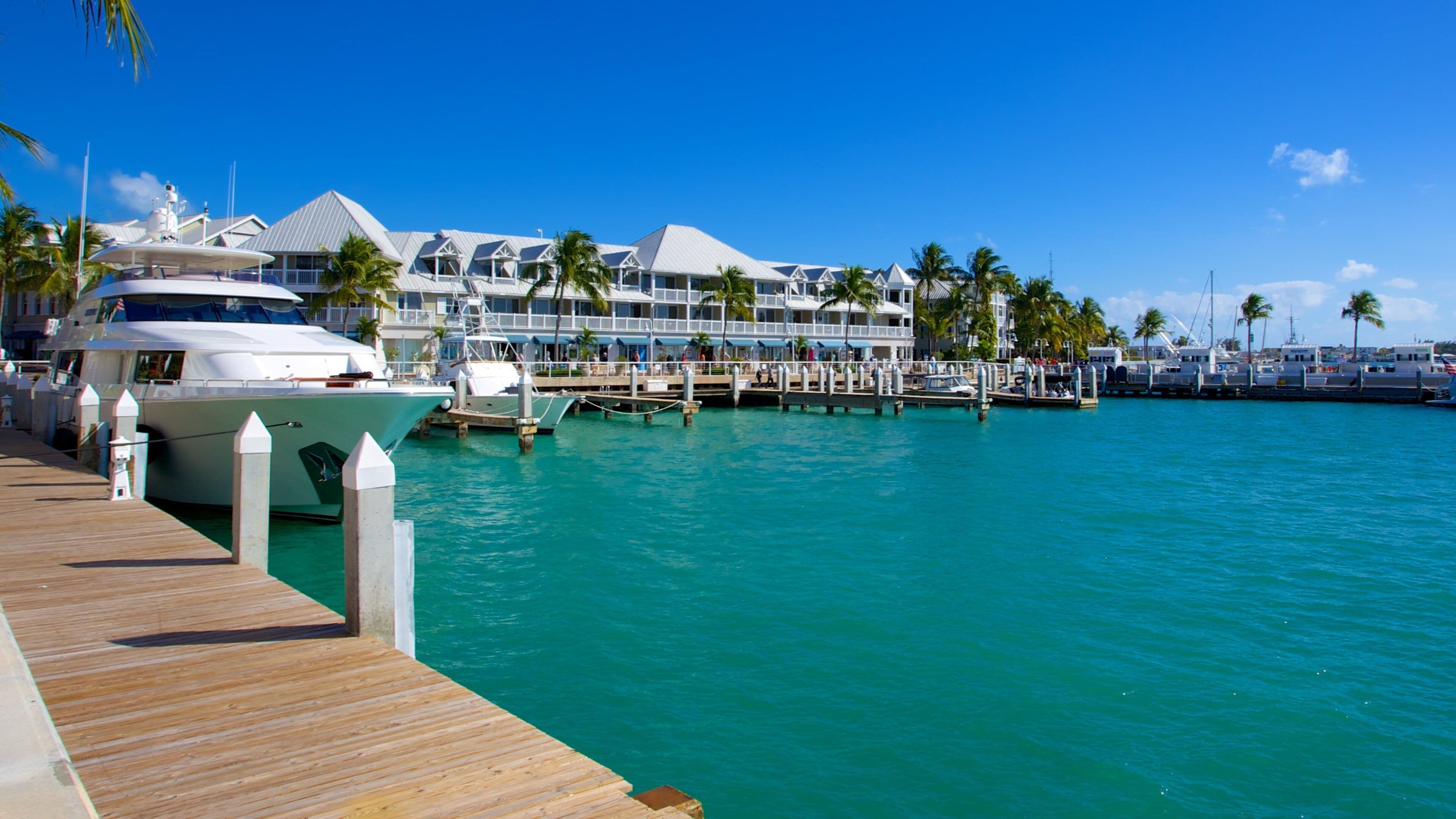 Key West featuring a marina, a coastal town and general coastal views