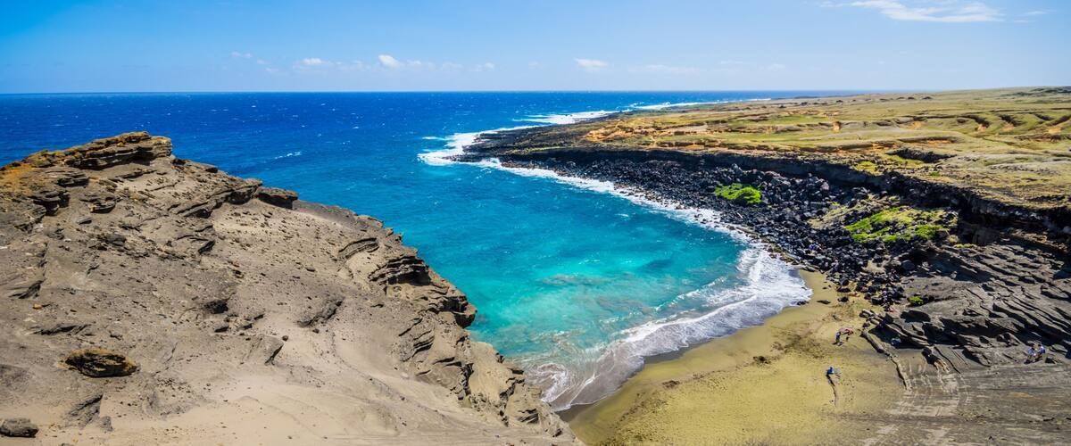 Hawaii Green sand beach (Papakōlea) the must-see beach of Big Island