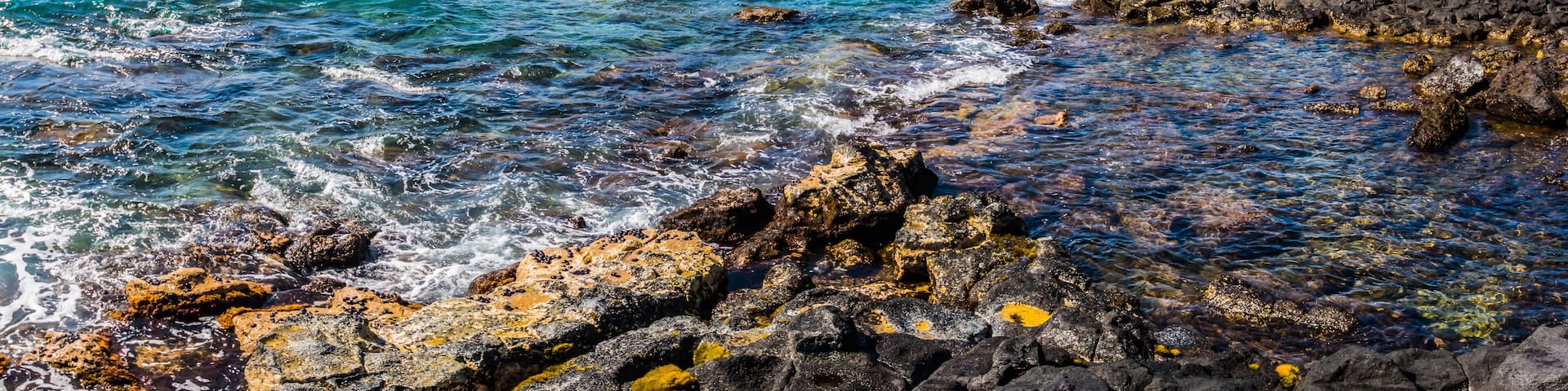 The Remains of The Historical Honuapo Pier in Honuapo Bay, Whittington Beach State Park, Hawaii Island, Hawaii, USA