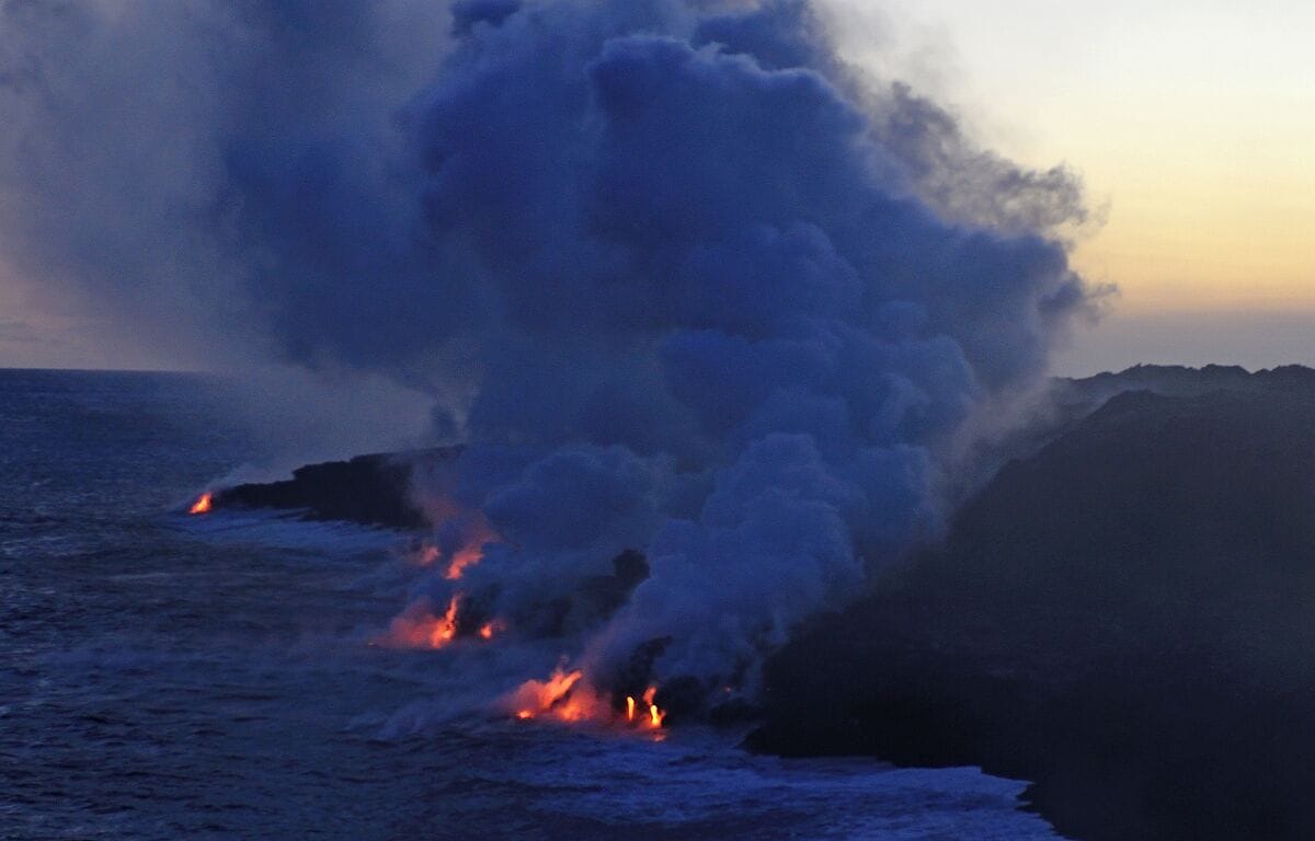 #NationalPark The scene at dusk as lava spills into the ocean is amazing. Well worth the 4 hour round trip hike over rough terrain with a local guide. If you do make the hike be sure to have plenty of water, comfortable shoes and by all means use a local guide as nothing is marked and there is no frame of reference to see which way you are headed. Every year people get lost or seriously injured because they think they can make the hike alone unaided by a local. Some are successful and some are not. 