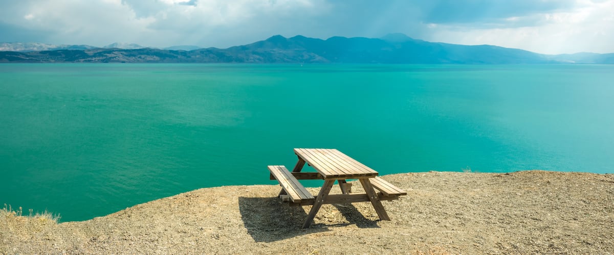 View of Lake Hazar in Elazig,Turkey