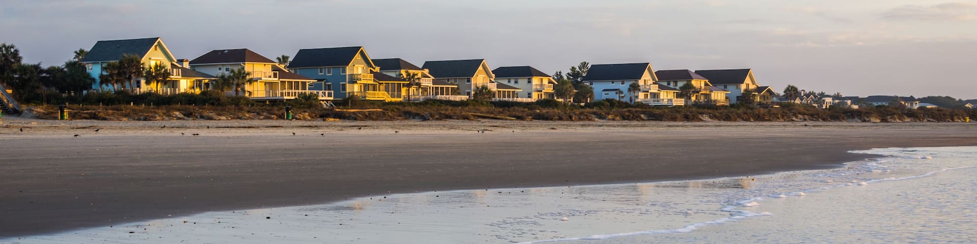 Skyline of Beach Homes at Ise of Palms Beach, in Charleston South Carolina at Sunrise; Shutterstock ID 571108942; Purchase Order: -