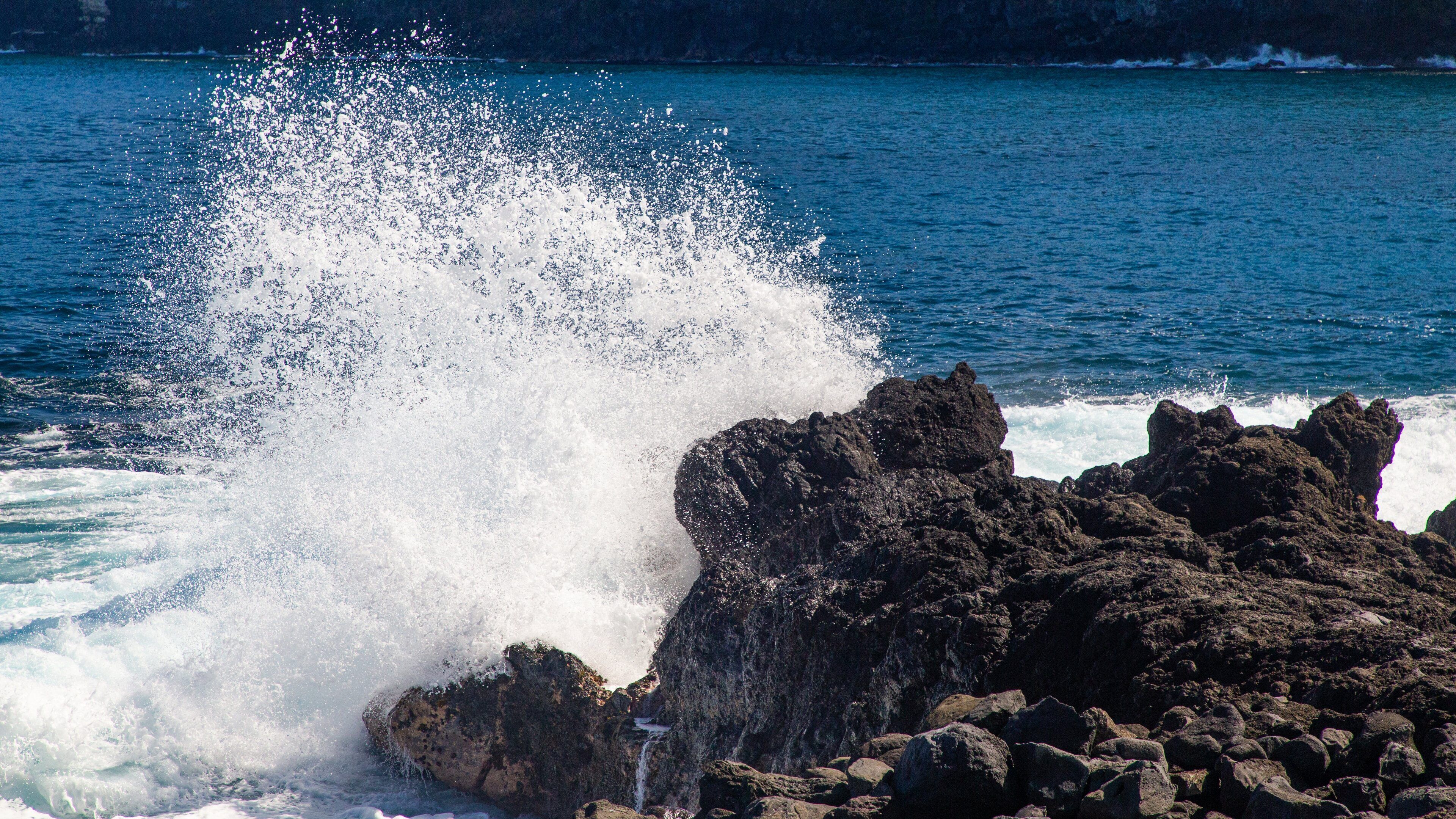 Laupahoehoe featuring rugged coastline, general coastal views and waves