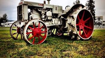 Awesome antique tractor on display at creamers field