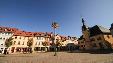Markt mit Rathaus im thüringischen Apolda