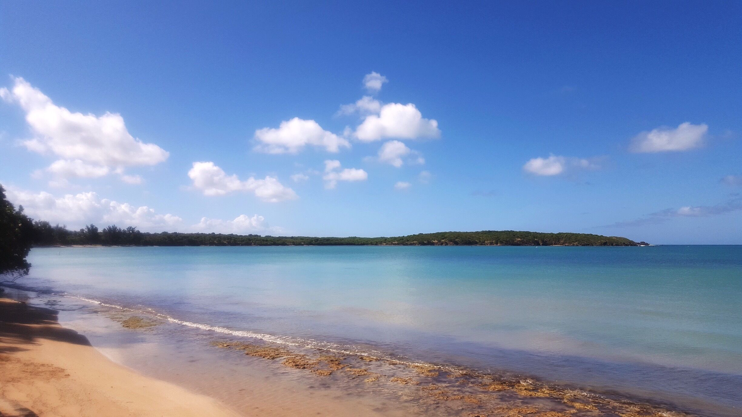Tropical beach , warm water nice and calm in the Atlantic Ocean 