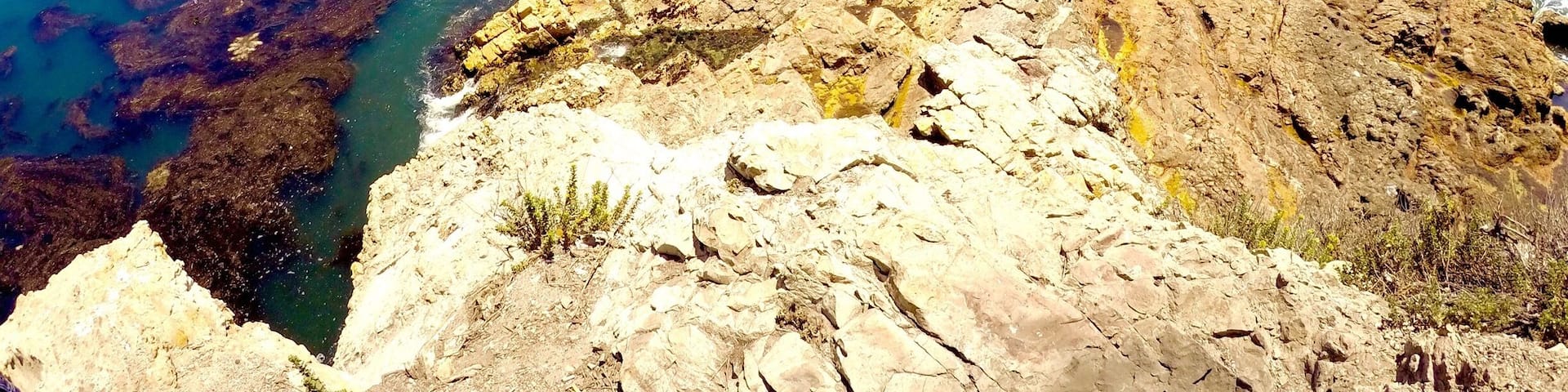 #Hiking along the coast of Avila Beach in California. While hiking in this area, BEWARE, because on your left from this spot, is the Nude Beach. Yup, it's the only nude beach that I know of that still exist in California. P.s. It was an accidental find for us, and no, we didn't go. #Waterlust #WeekendGetaway