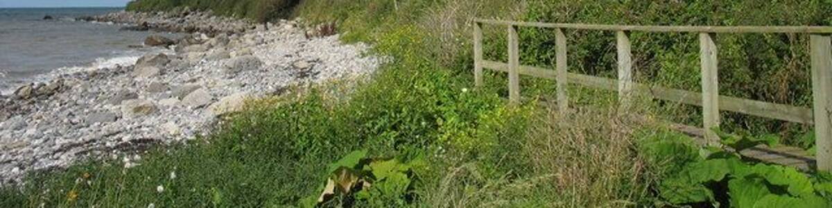 Access to the shingly Llanddona beach below Ty Mawr cottage