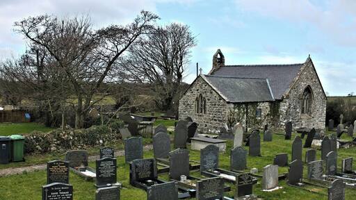 St Iestyn's Church, Llaniestyn, Ynys Môn, Wales is a medieval church. A church is said to have been founded here by St Iestyn in the 7th century, with the earliest parts of the present building dating from the 12th century.