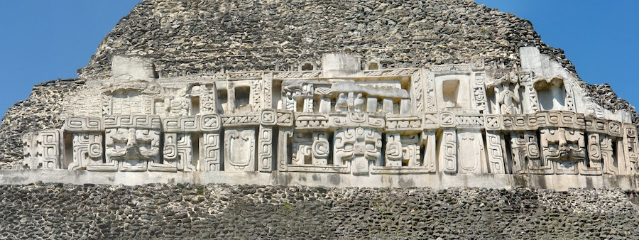 Xunantunich - Ancient Maya archaeological site in western Belize with pyramid El Castillo