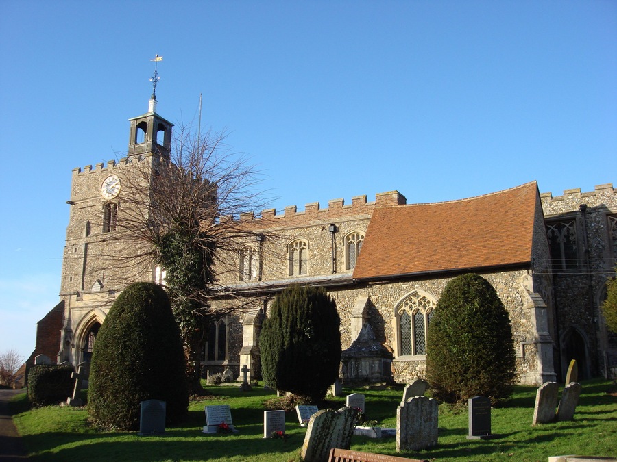 The church of St. John the Baptist, Finchingfield This is a photo of listed building number 1122729.