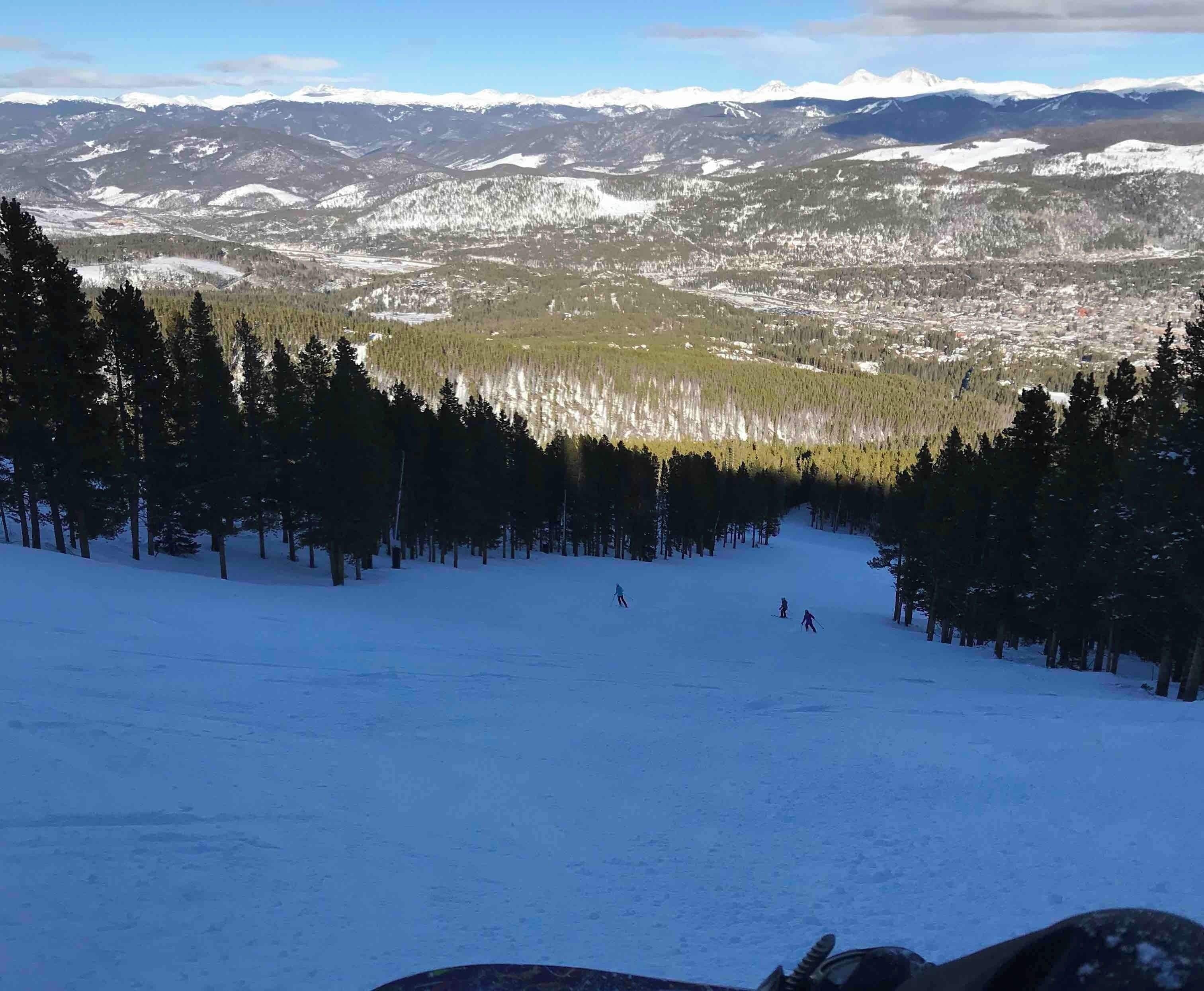 Another perspective of Breckenridge ~ from the ground up ~ as my granddaughter readies herself for snowboarding 🏂 January 2, 2019