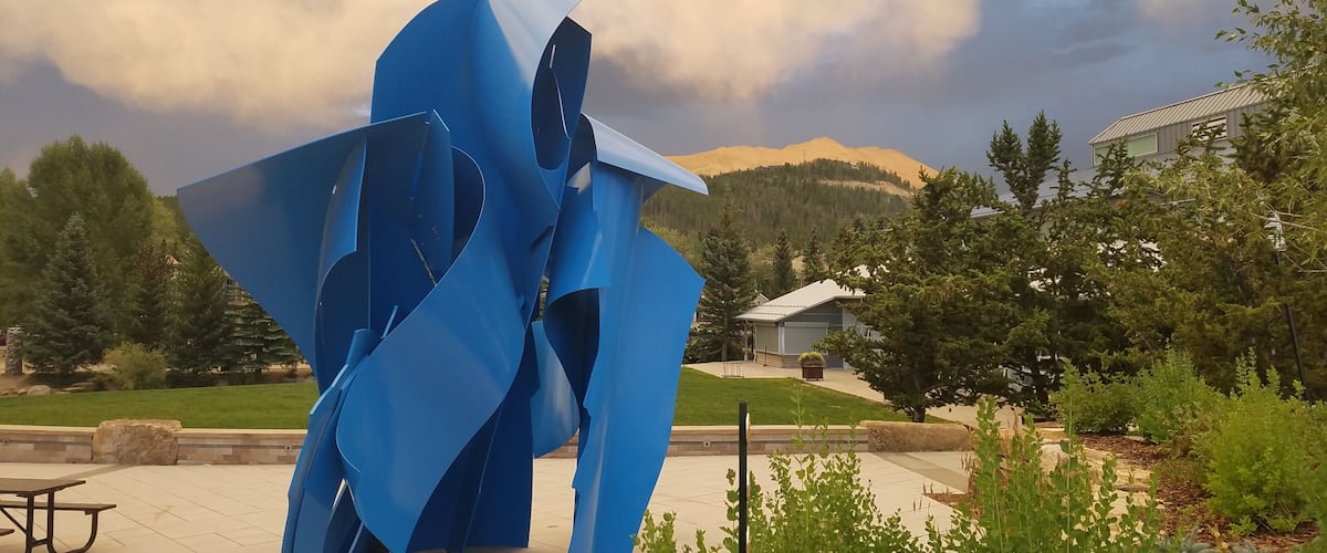 A sculpture in Breckinridge. Could not find a name or artist of this art work.