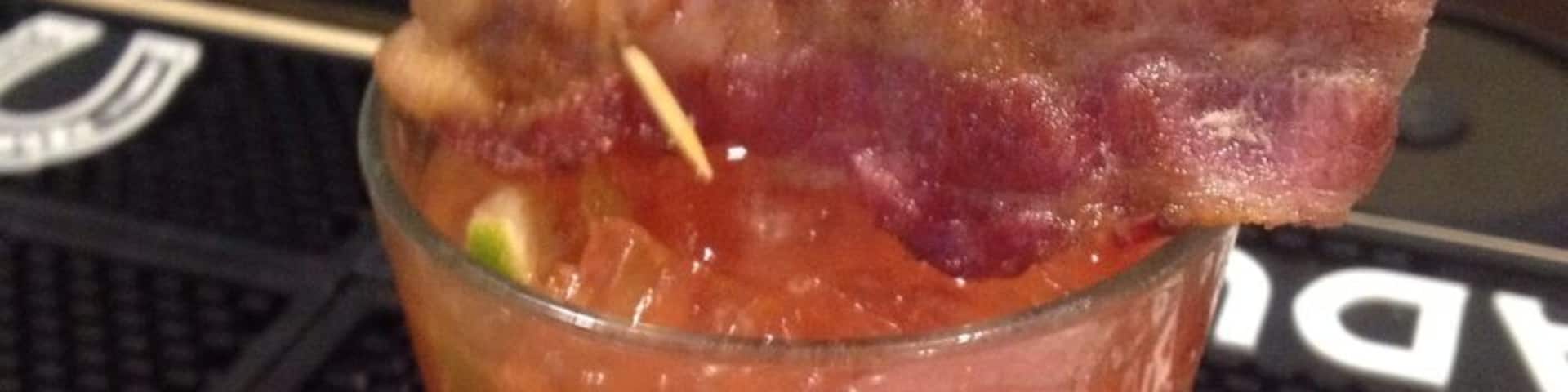 We stumbled upon this place looking for a spot to watch the early World Cup match. Luckily they had the door open and let us in early! This bloody Maria is one of the tastiest I've had! I already ate the salami, olive and cheese garnish before I thought of taking the photo. The el Conejo is also really good! Never thought I'd see a carrot juice cocktail! The breakfast tacos are awesome!