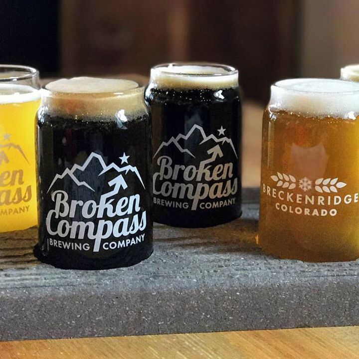 Excited finally got to try @brokencompassbrewing #craftbeer #beer #breckenridge #colorado the #hefeweizen was super good & we also got the Chocolate Coffee #Stout which was yummy