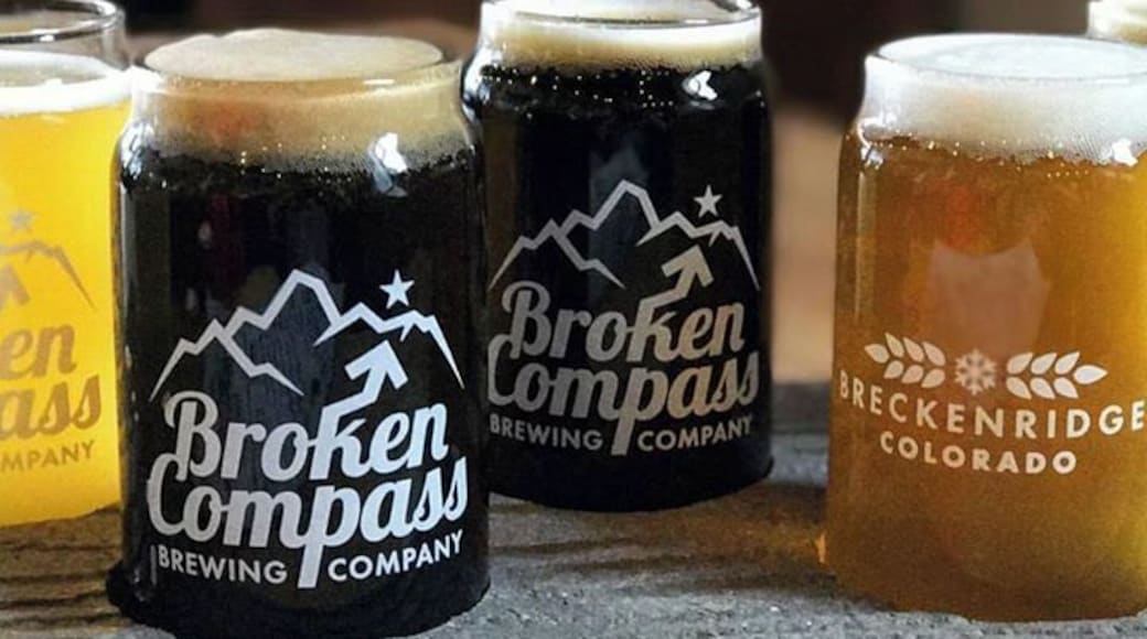 Excited finally got to try @brokencompassbrewing #craftbeer #beer #breckenridge #colorado the #hefeweizen was super good & we also got the Chocolate Coffee #Stout which was yummy