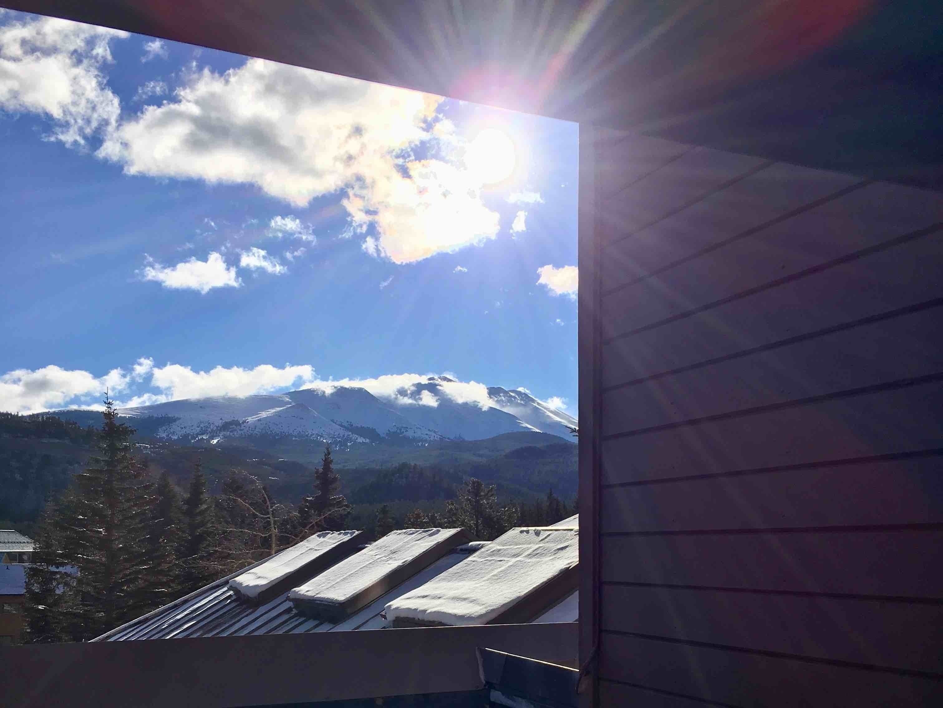 From our balcony window when we visited fall of 2018.