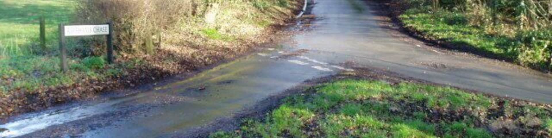 Riffhams Chase This is Riffhams Chase at its junction with Graces Lane (left) and Riffhams Lane (right).