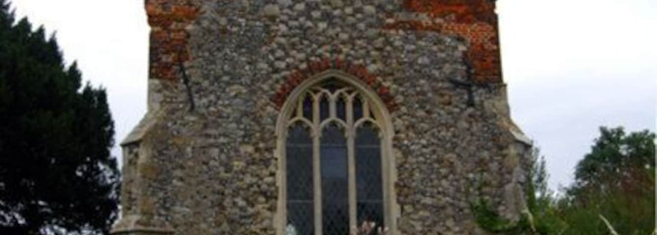 SS Mary and Margaret parish church, Stow Maries, Essex, seen from the west