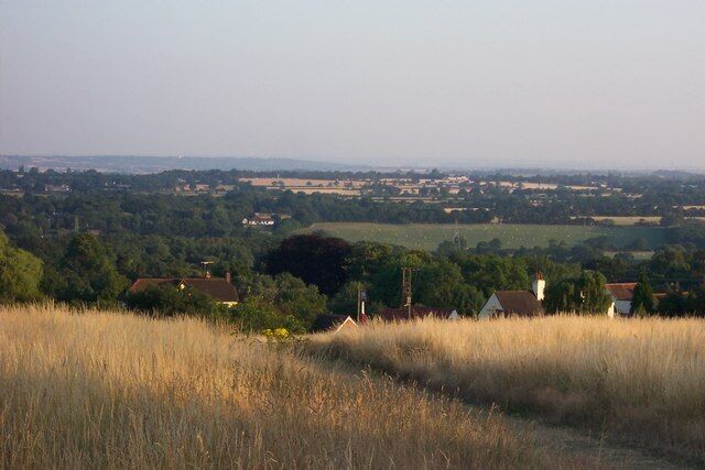 View South from Danbury. Looking over Bicknacre and beyond towards Rayleigh