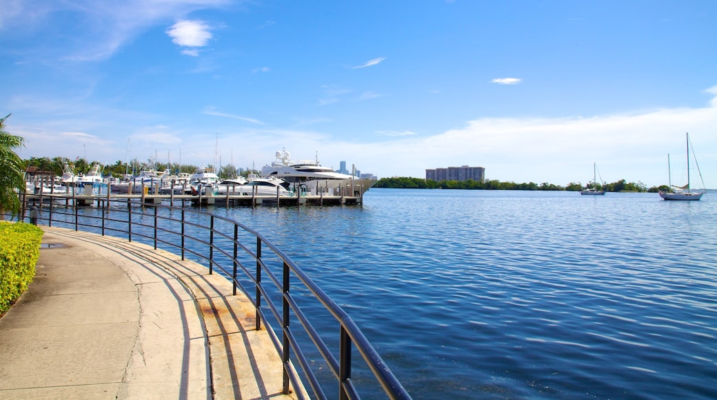 Coconut Grove showing general coastal views, a marina and views