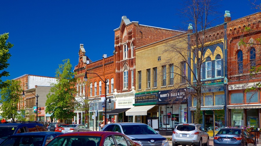 Collingwood showing a small town or village, street scenes and heritage architecture