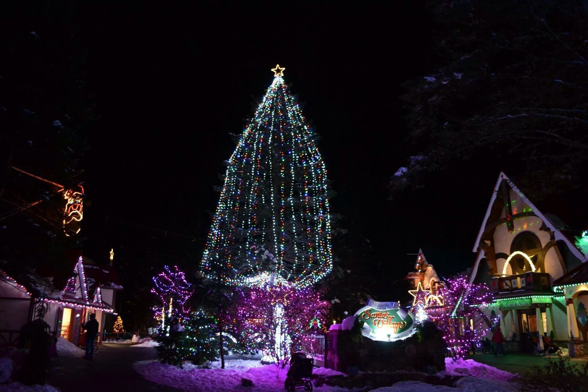 Santa's Village in Jefferson. NH is just so beautiful this time of year.  A day here on the rides and meeting Santa, Mrs Claus, the elves and all of Santa's reindeer really get you in the Christmas spirit.