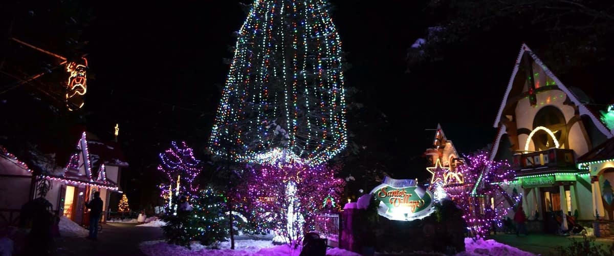 Santa's Village in Jefferson. NH is just so beautiful this time of year.  A day here on the rides and meeting Santa, Mrs Claus, the elves and all of Santa's reindeer really get you in the Christmas spirit.