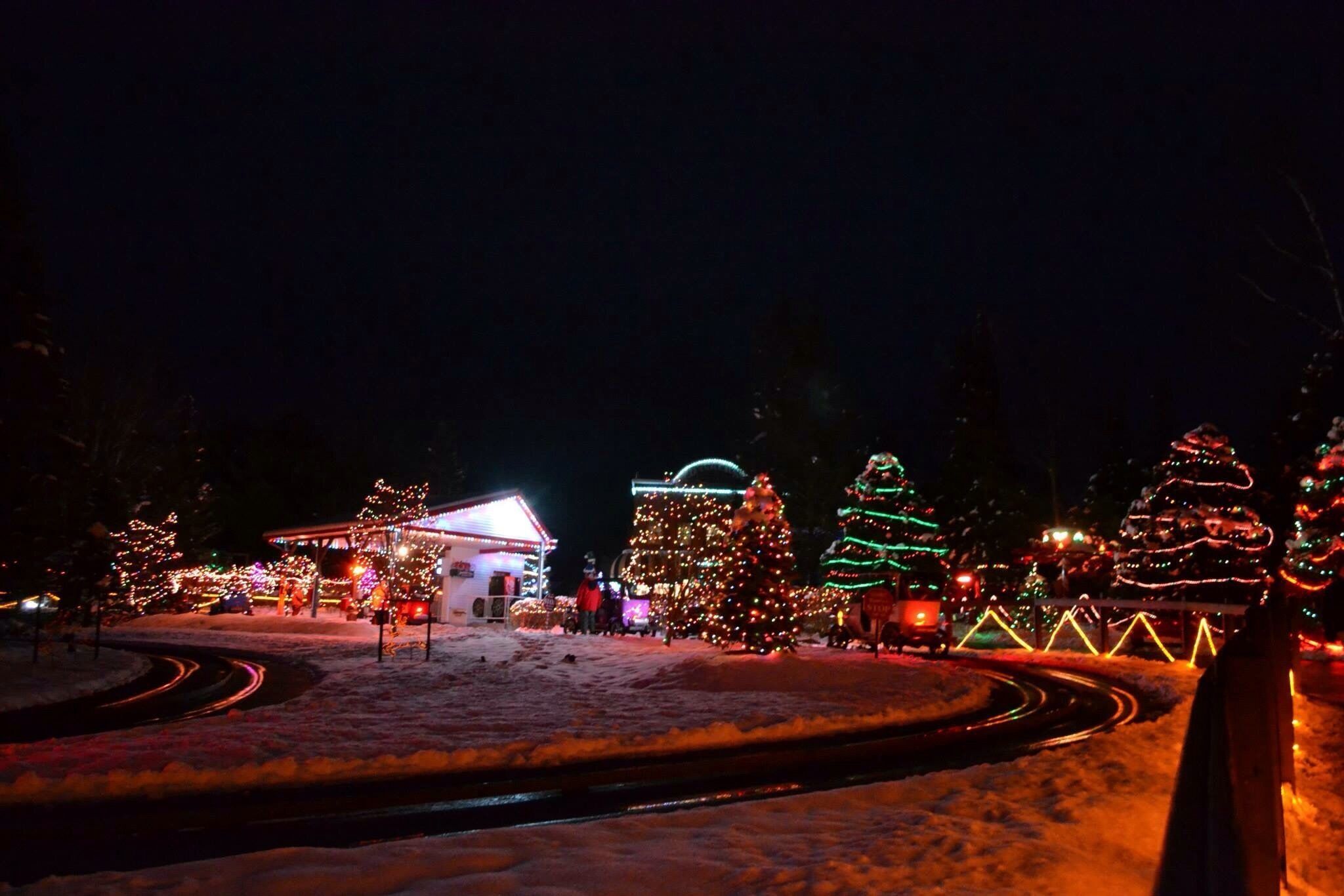 We love all the lights and rides at Santa's Village in New Hampshire.