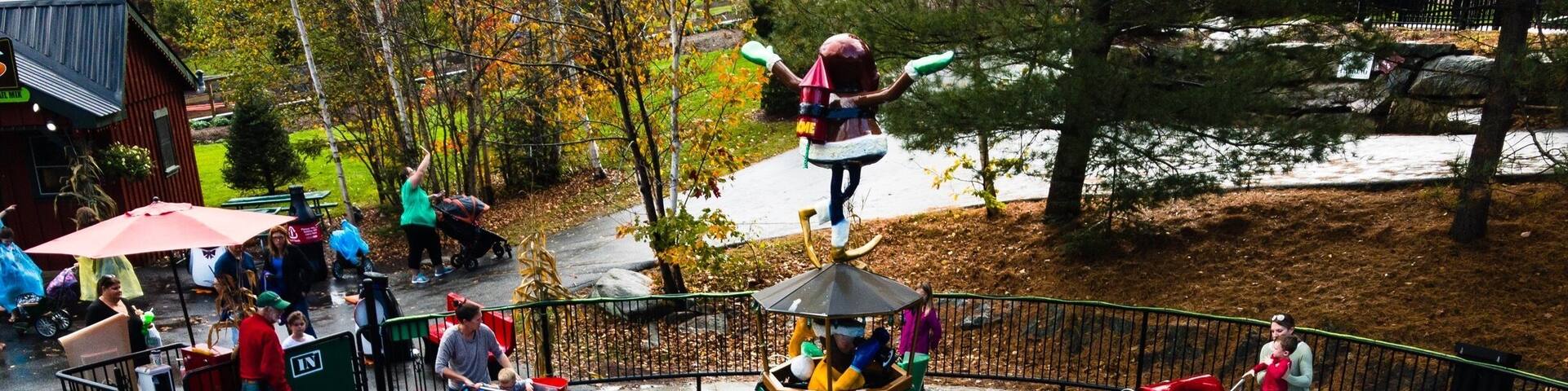 For a new and different travel experience while in New Hampshire’s White Mountains visit Santa’s Village. It’s an amusement park designed for people who are tired of the latest and greatest roller coaster rides. There’s something rather gentle and innocent about this place but even though they don’t have a fast coaster ride they still manage to squeeze a smaller one into the park as well as a bunch of other fun rides that are actually designed with smaller folks in mind.