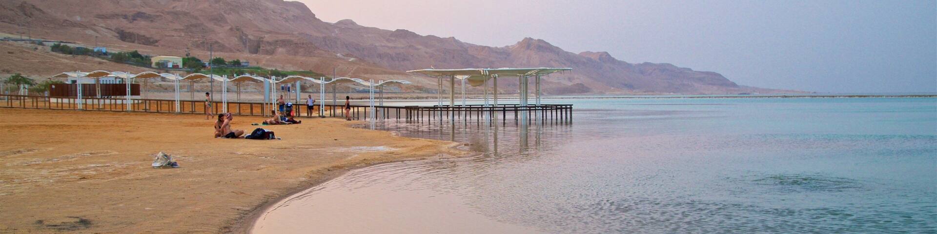 Ein Bokek featuring general coastal views, a sunset and a beach