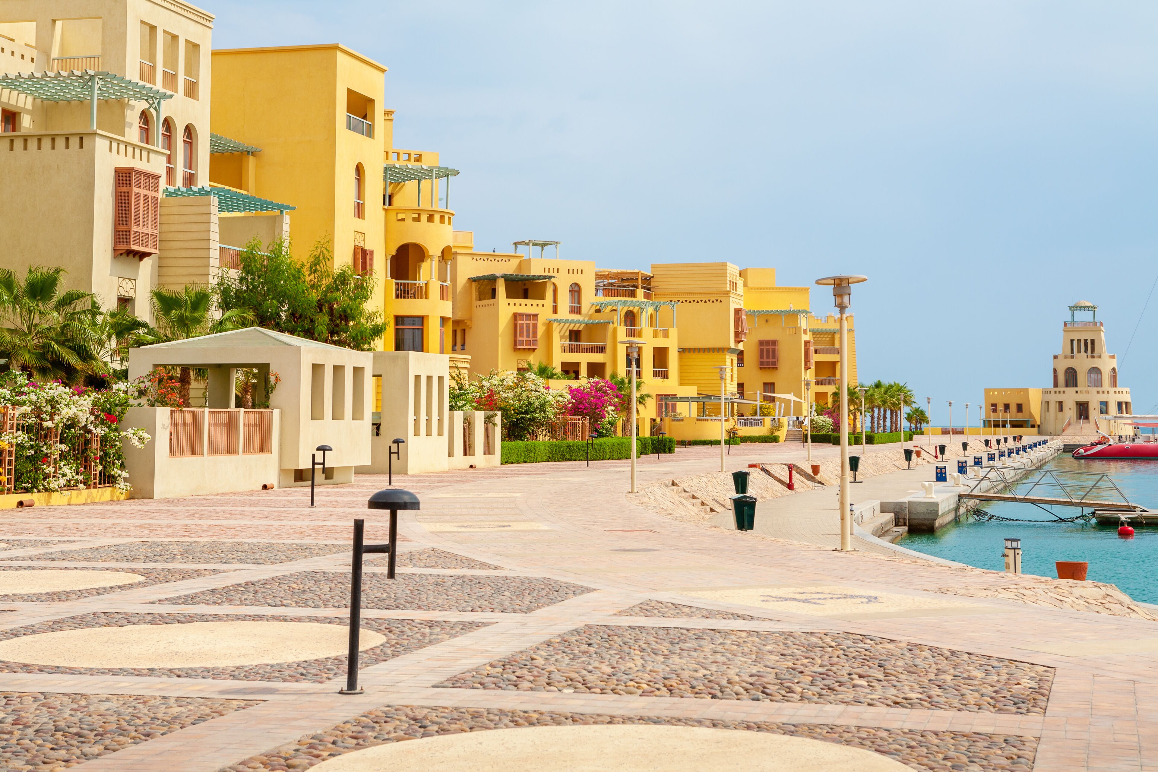 Waterfront of El Gouna city. Egypt