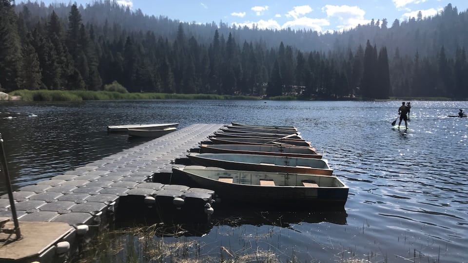 The lake at Camp Tulequoia in the Sequoia National Forest.