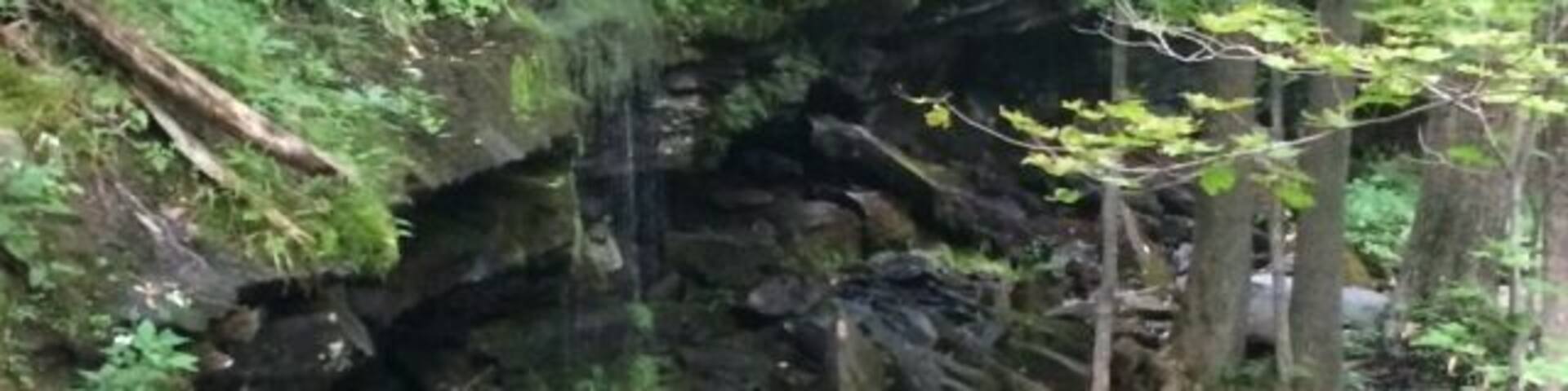 A water fall along the trails by north south lake campground. Area is filled with wild life including black bears.