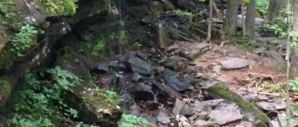 A water fall along the trails by north south lake campground. Area is filled with wild life including black bears.