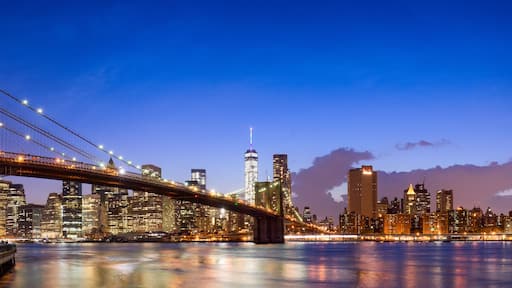 New York Brooklyn Bridge Panorama mit Manhattan skyline