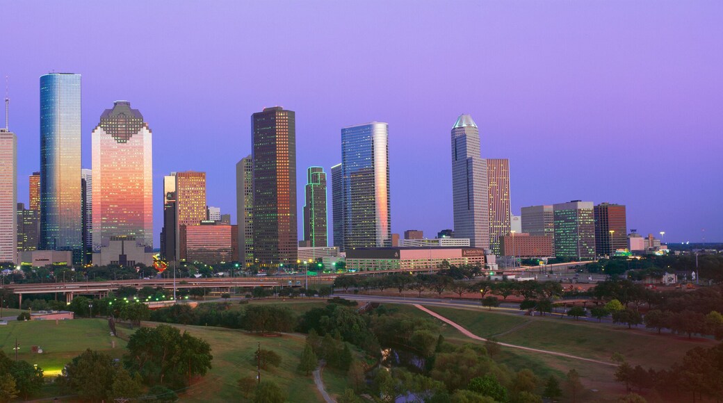 Houston Skyline, Memorial Park, Dusk, Texas