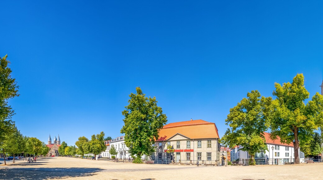 Domplatz, Halberstadt, Sachsen Anhalt, Deutschland