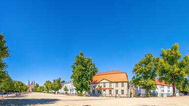 Domplatz, Halberstadt, Sachsen Anhalt, Deutschland